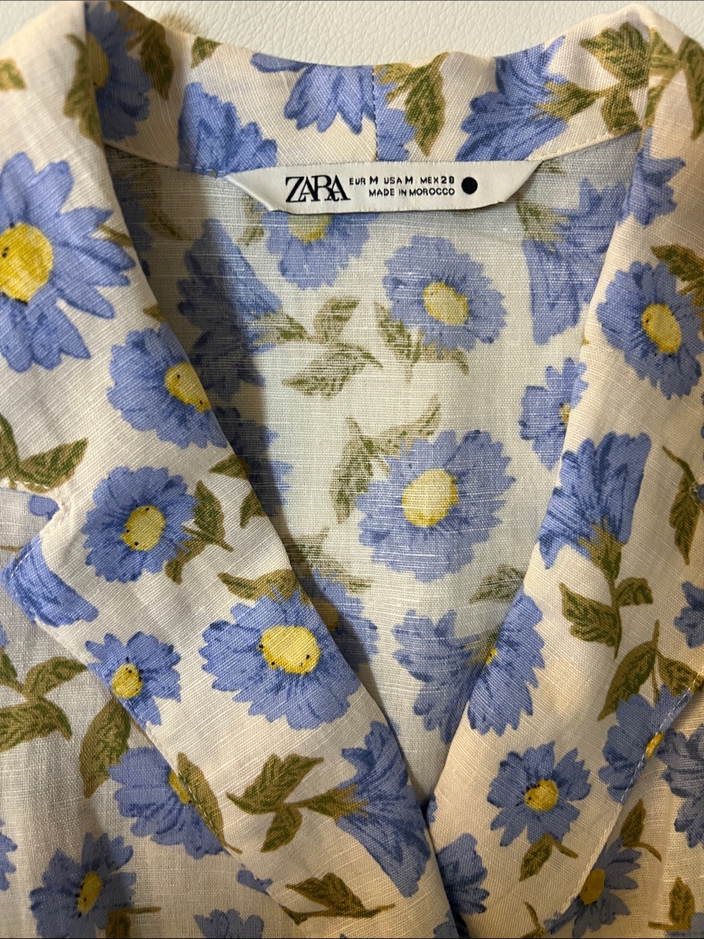 Zara Linen Romper Sz M - Picture 4 of 12